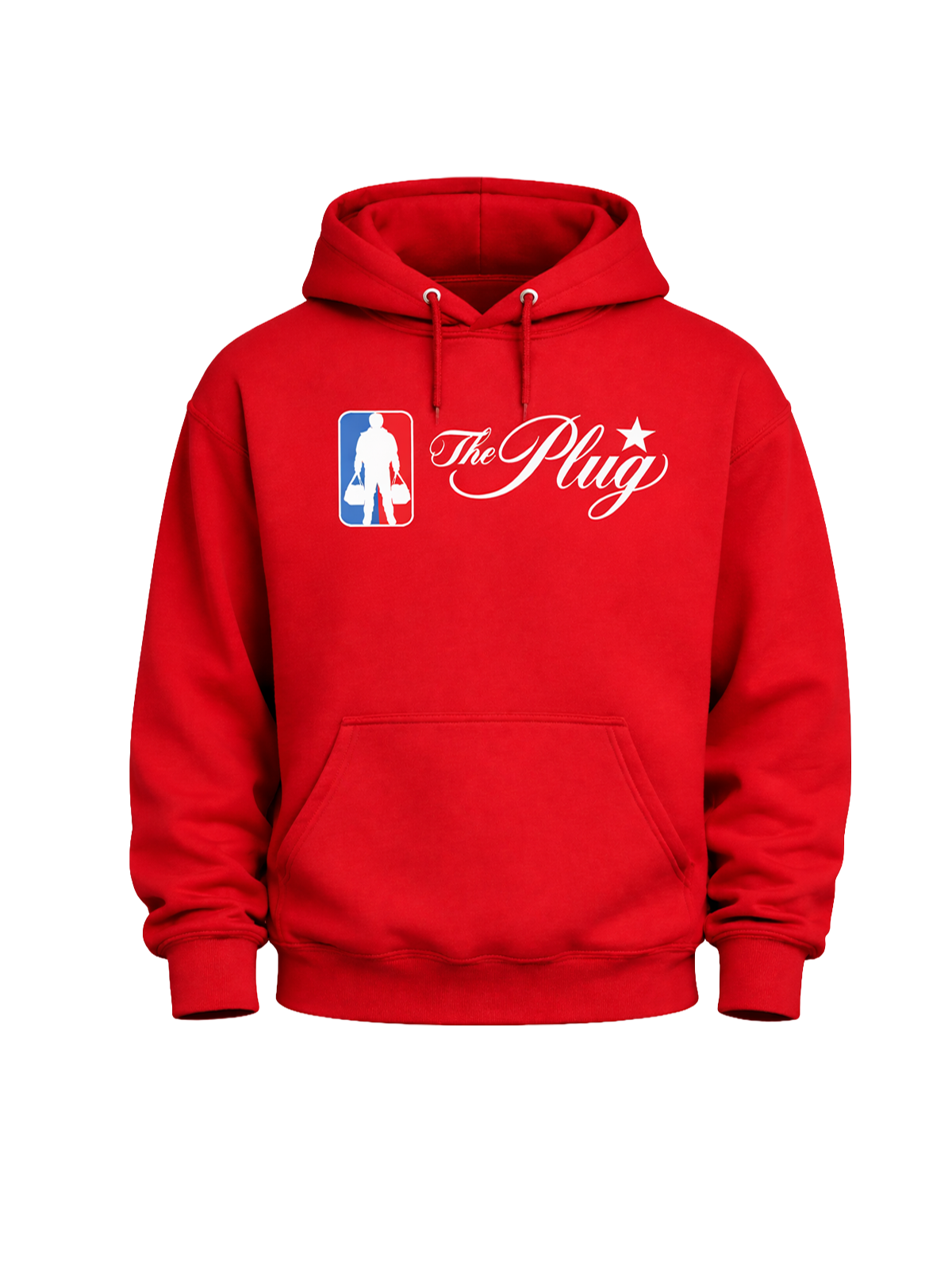 The Plug Script Logo Hoodie - Red