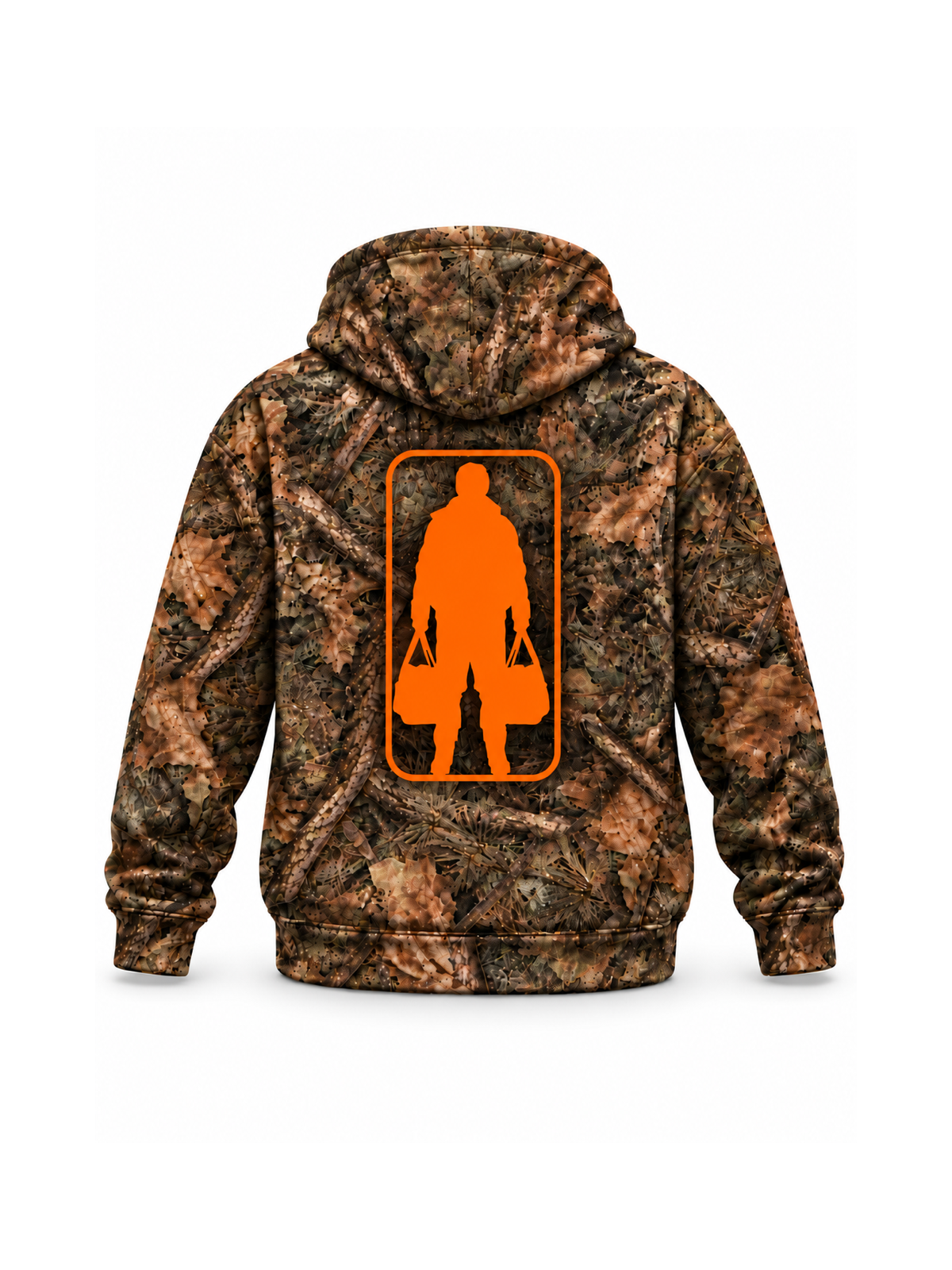 PLUGBRND® Forest Camo Hoodie - Orange