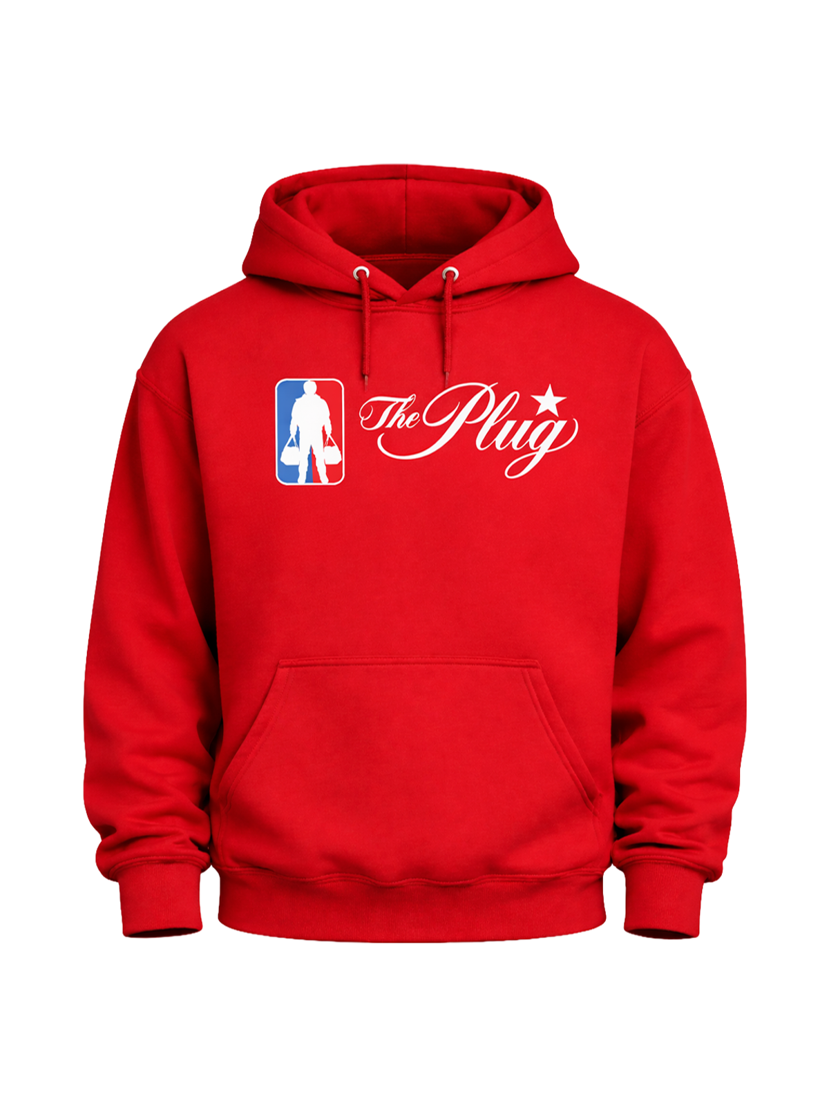 The Plug Script Logo Hoodie - Red